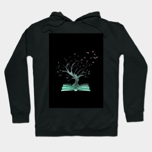 Mystical Knowledge Tree Growing from an Opened Book Hoodie